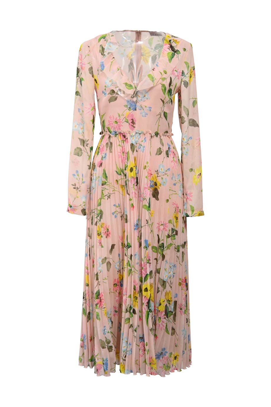sachin and babi light blue dress Lace-trimmed pleated floral-print chiffon maxi dress – On Sale Now with Up  to 65% Off