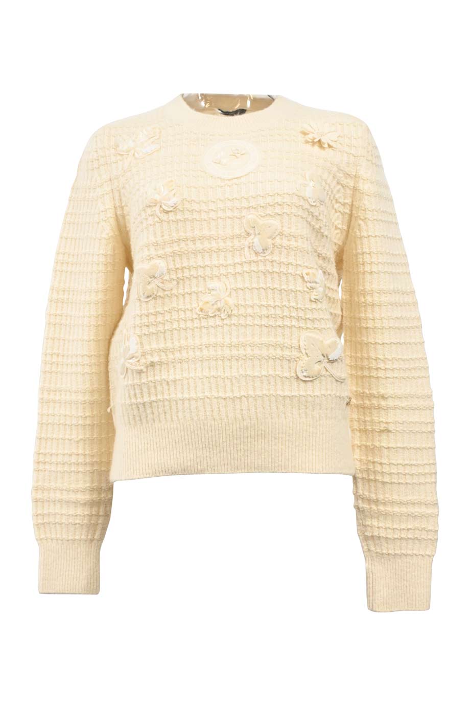 Chanel Logo Chanel Cream Sweatshirt Vintage CHANEL CC Logo Cream