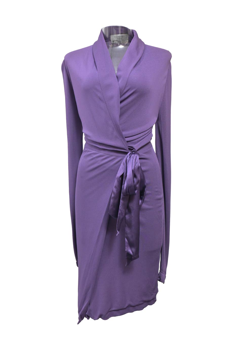 fitted lace wedding dress Rare Saint Laurent Rive Gauche Purple Velvet Dress – Muse