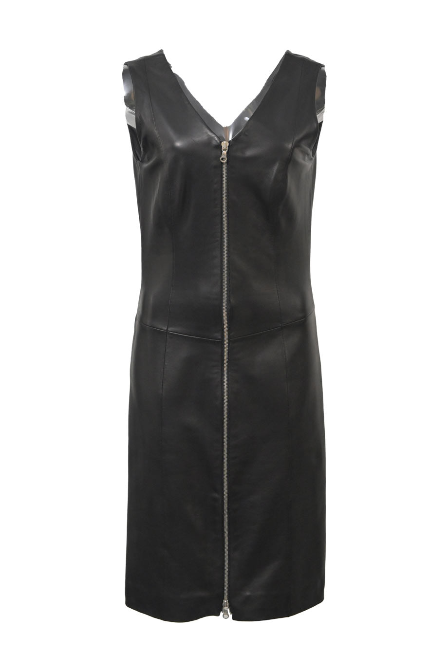 brown vegan leather dress UNDRESS MALOU VEGAN LEATHER MIDI DRESS IN CHOCOLATE main image 1