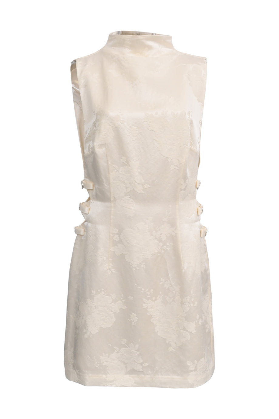 self portrait cut out mini dress WW54917] Self-Portrait launch042326 100% polyester Wine Bridesmaid Satin Twist Boucle dress color:Dark Green