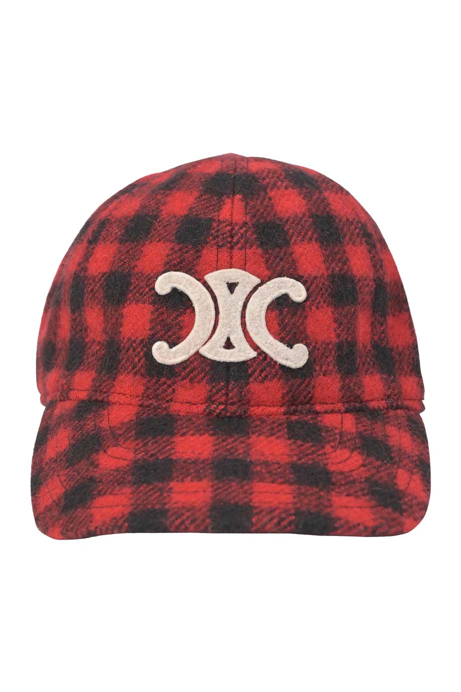 Celine Plaid Baseball Cap Red Black Red Black Plaid Flannel Baseball Hat Cap Lumberjack  main image 3