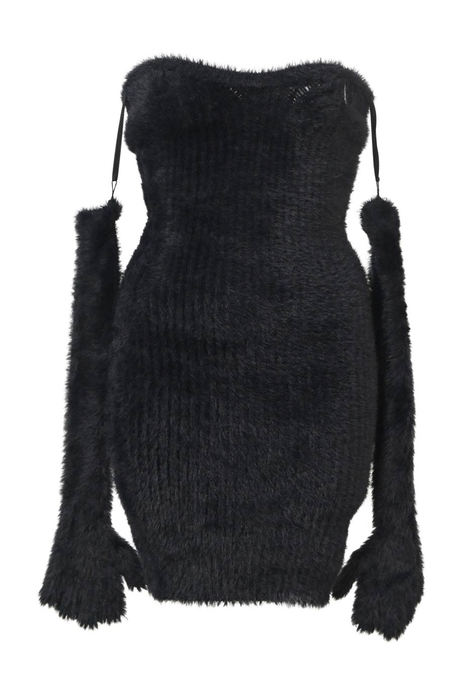 bardot black dress mini Black Embellished Velvet Mini Dress main image 0