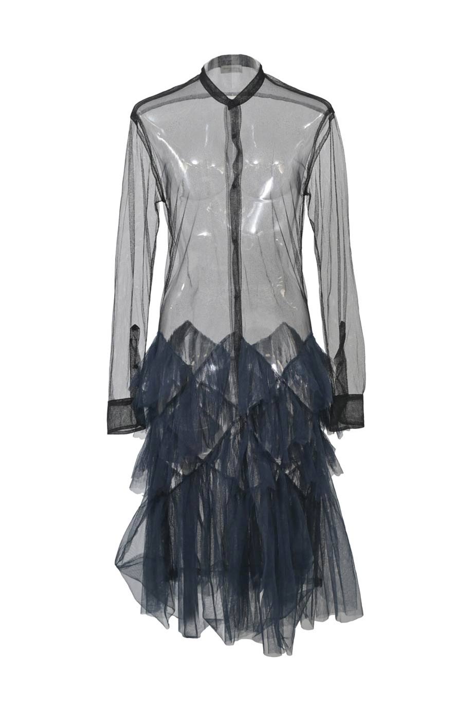 dries van noten sheer dress Printed Top in Mauve