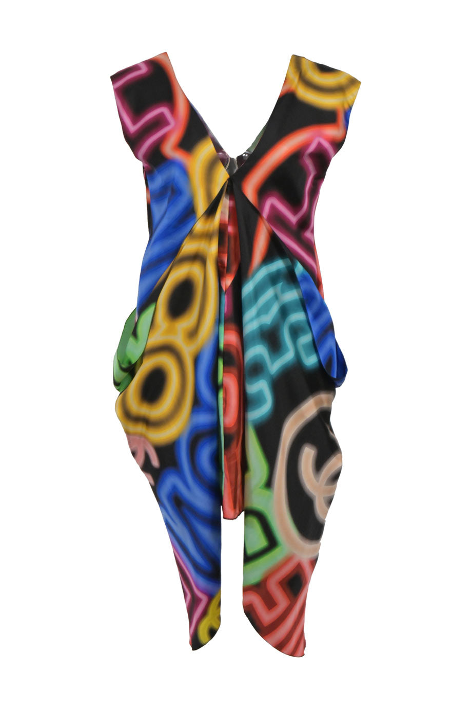 chanel neon dress Chanel Elegant Pink and Orange Evening Dress XL / Pink Orange