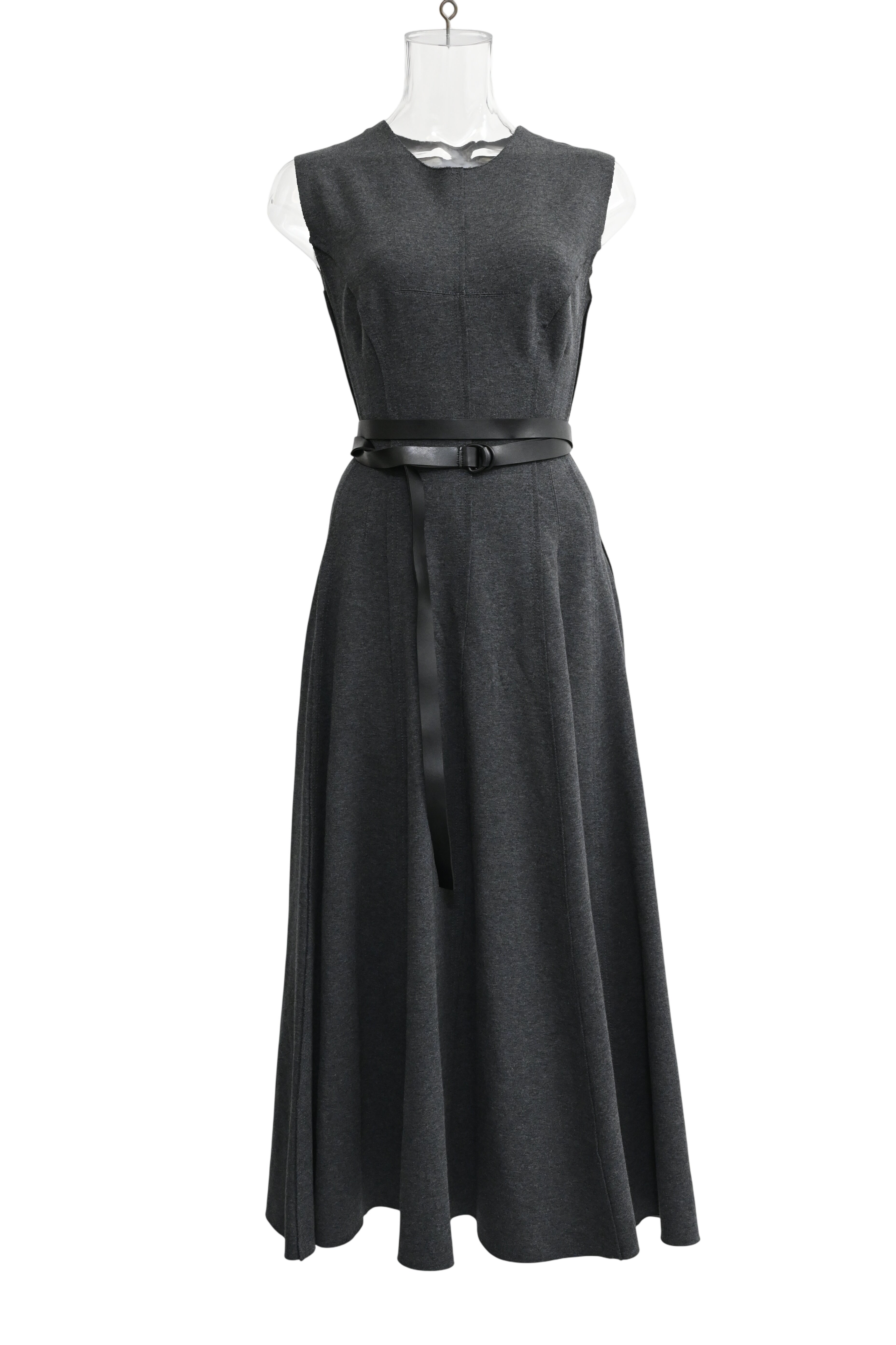 norma kamali belted midi dress WW55302] Norma Kamali