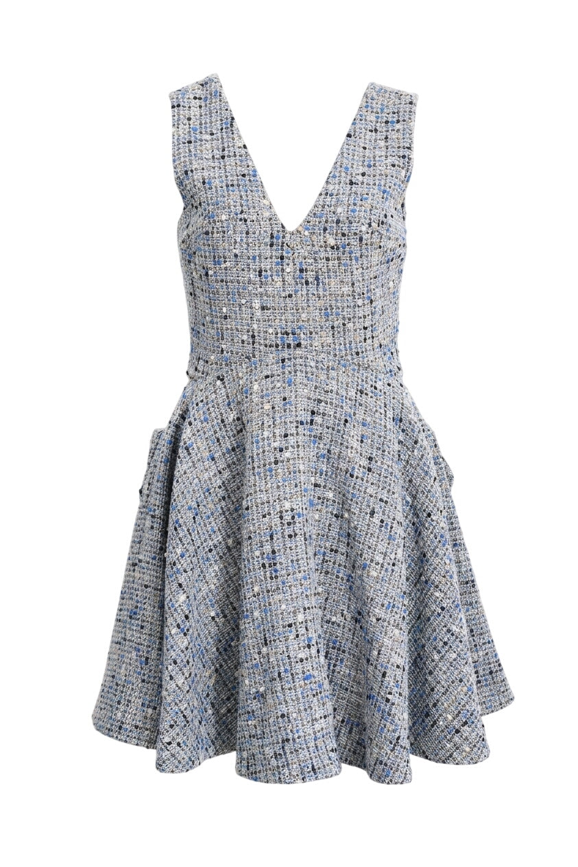 desert blue dress DIOR - Dioriviera Short Belted Shirtdress Light Blue Stonewashed Cotton Denim With DIOR Oblique Interior - Size 40 main image 1