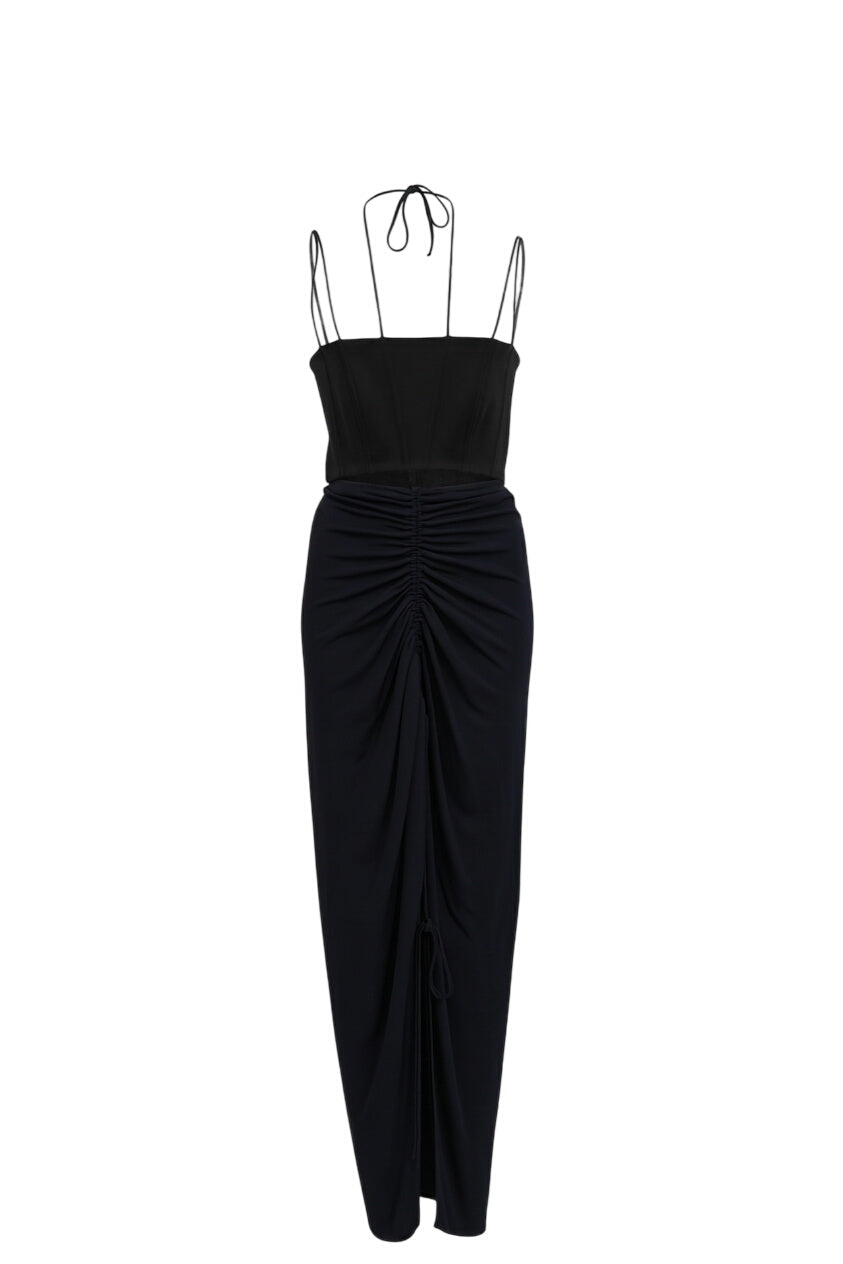 dion lee viscose jersey gathered dress [WW57702] INSTOCK-2