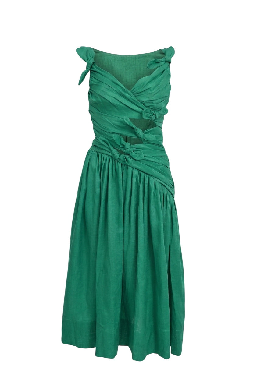 hot pink maxi dress formal A-line Plunge V Ruffled Sleeve Long Prom Dress US10 / Hot Pink StyleCode: J61018 main image 0