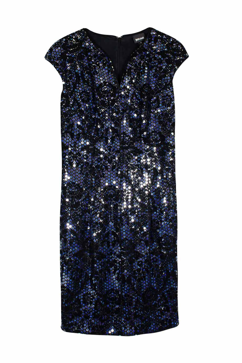 just cavalli sequin dress JUST CAVALLI Black Womens Sequin Dress