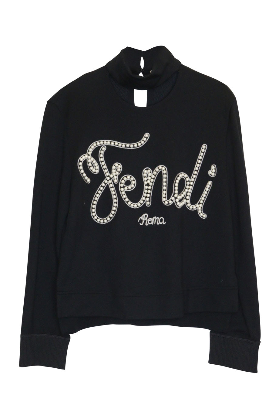 Fendi Knitwear Black And White Fendi Sweater Wool Pull Fendi Black