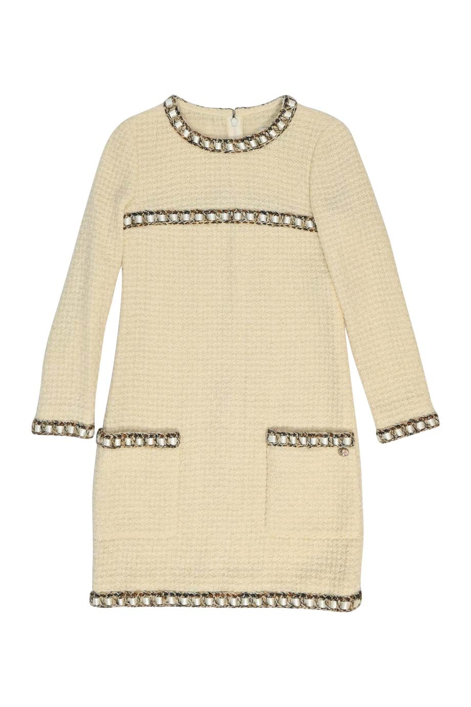cream chanel tweed dress [WW32809] Chanel