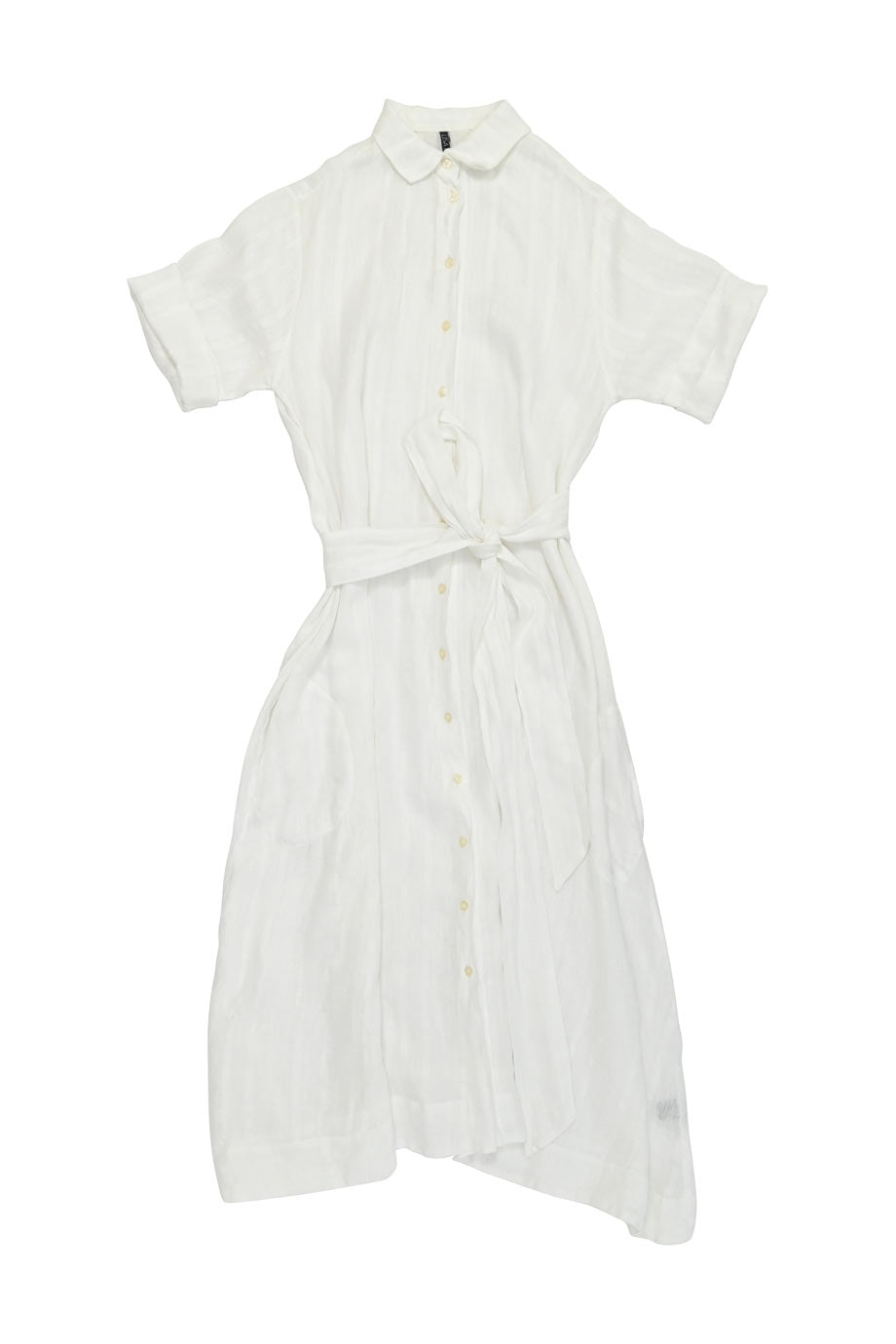 knee length dresses for ladies The Carolyn Dress in Natural Striped Gauze Natural Striped Gauze / 2023RES342 NSG / 2 main image 0