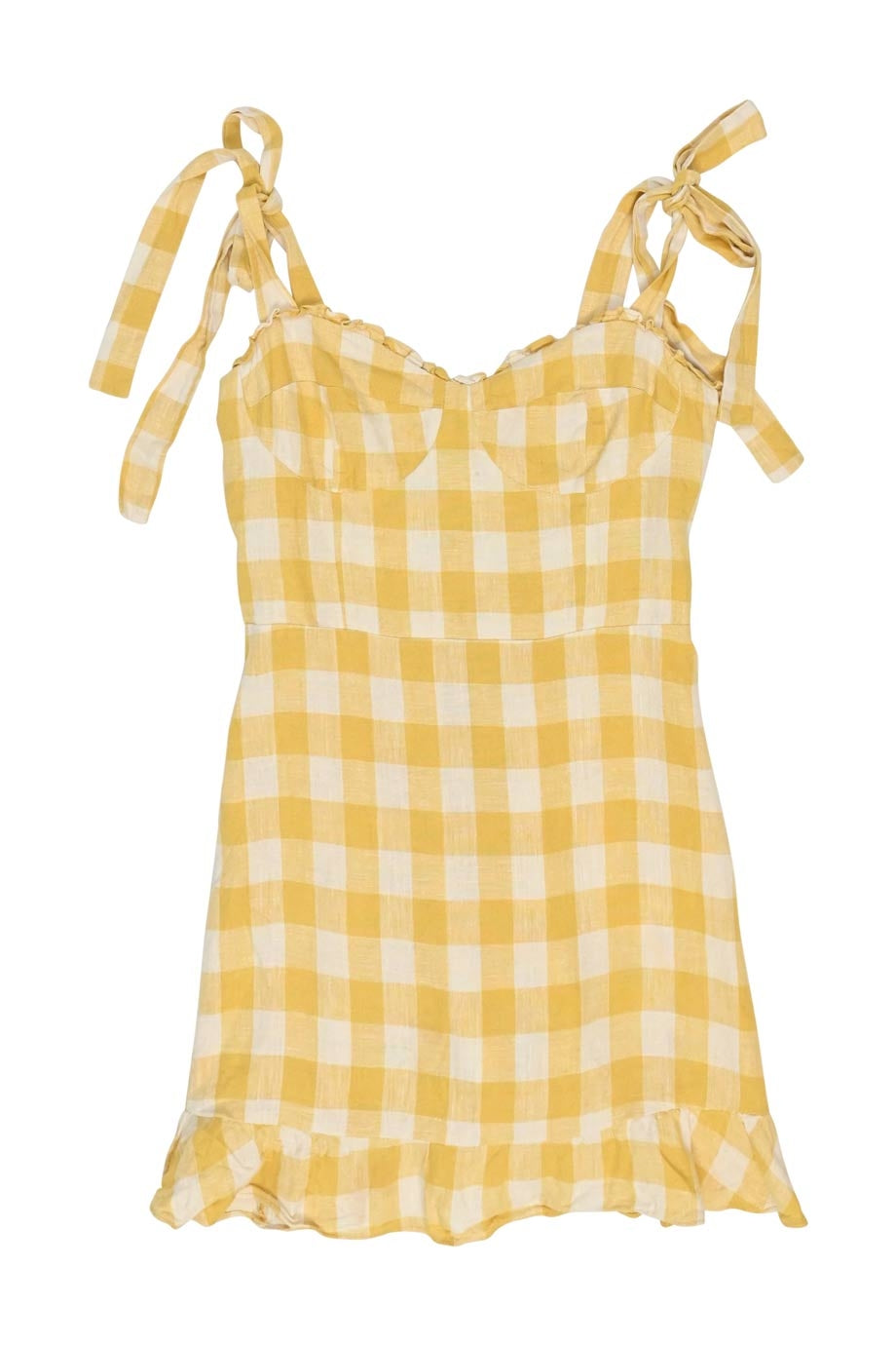 reformation yellow mini dress WW32978] Reformation