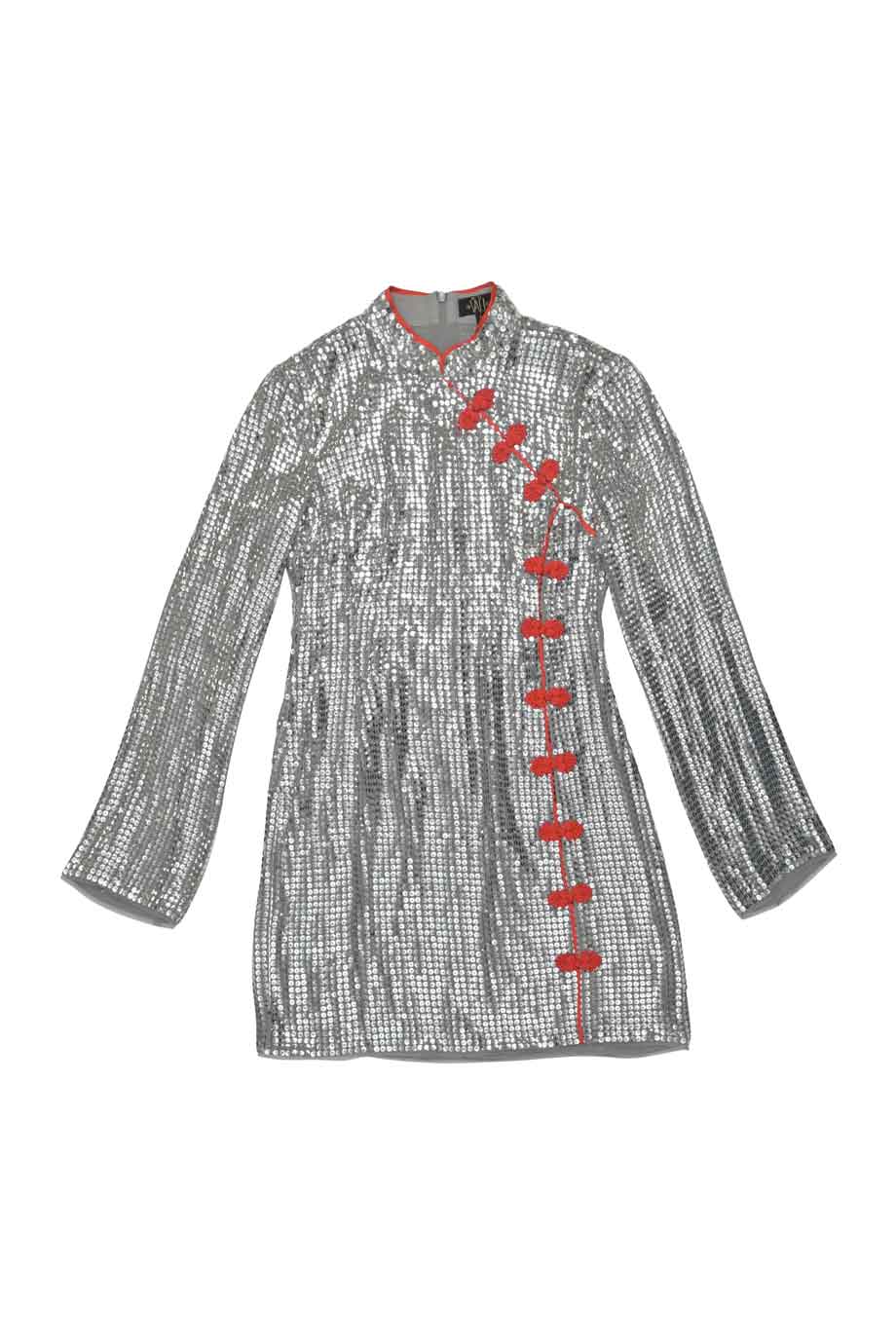 de la vali sequin dress Buy De La Vali Neutral Luna Mini Dress in Sequin Chiffon For Women Online