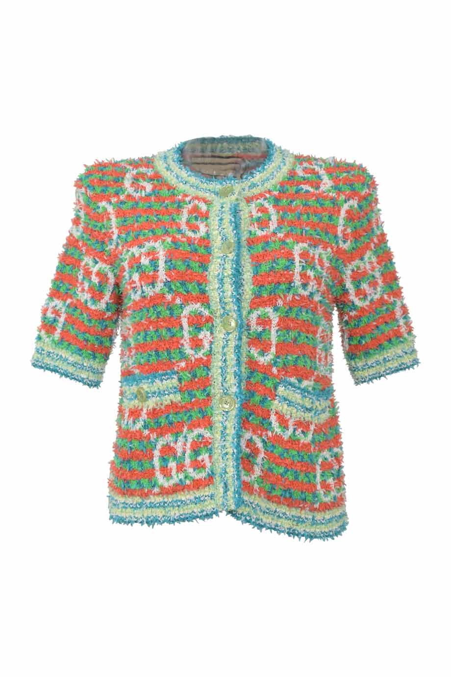 GUCCI SHORT-SLEEVE KNIT TOP 257395