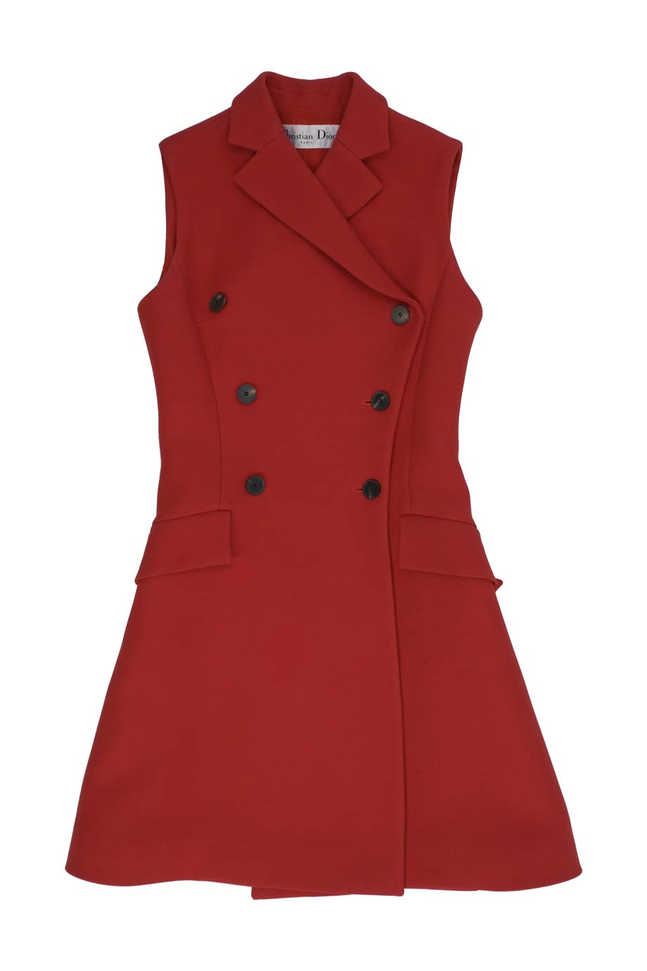 christian dior red mini dress Crew Neck Mini Dress