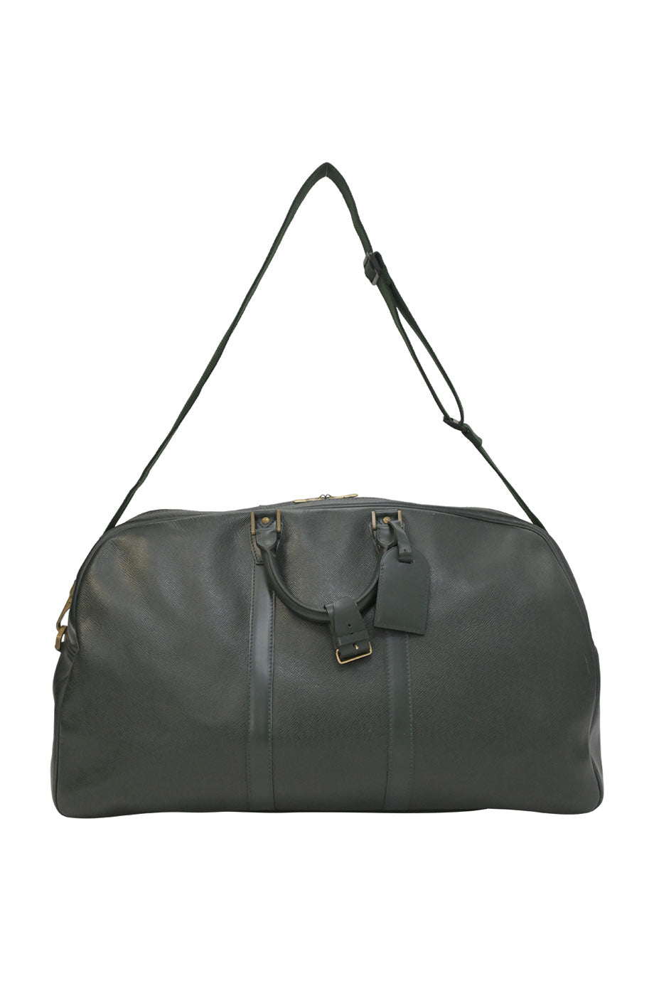 louis vuitton dark green leather men's weekender travel duffle bag WB6096] Louis Vuitton