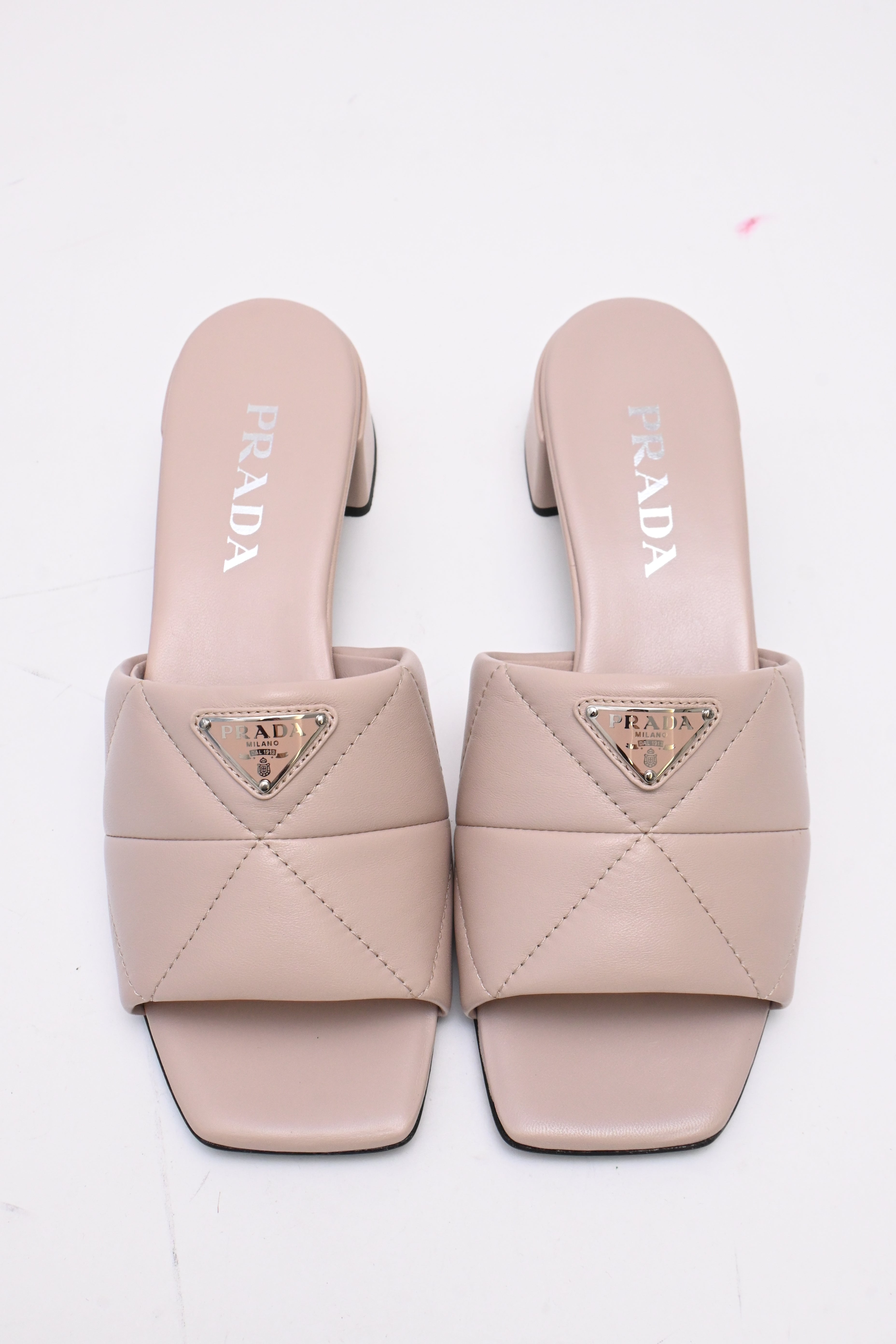 靴 PRADA heels whhite WS9358] Prada | High heel sandals
