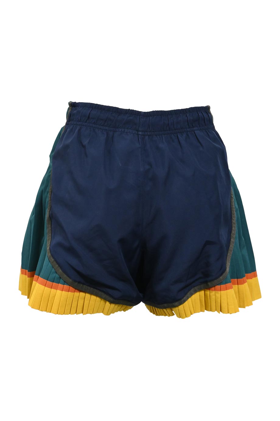 navy blue and yellow nike shorts