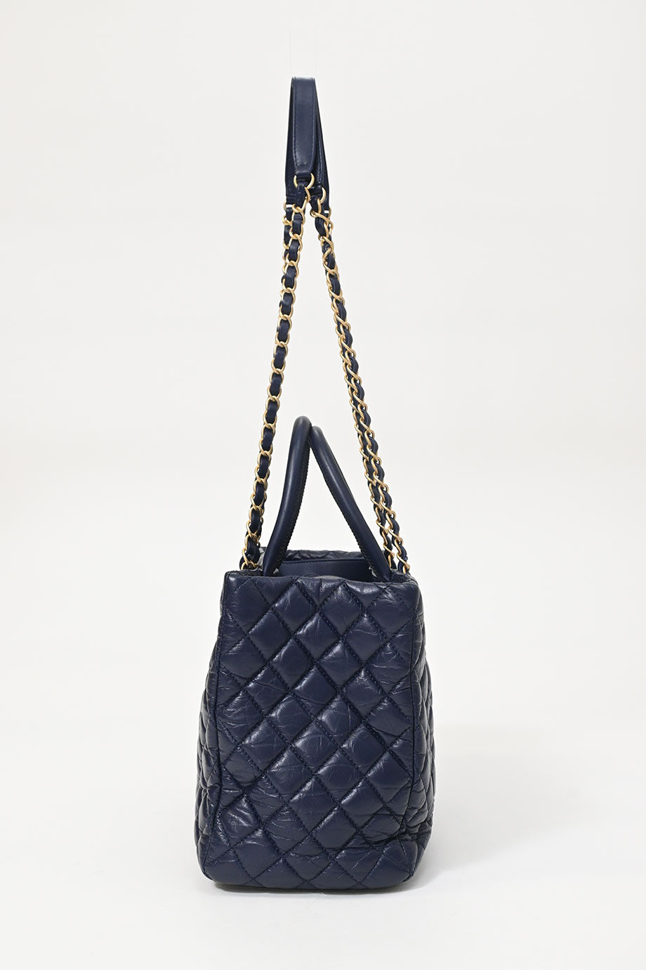 CHANEL ネイビー キルティング バッグ WB7277] Chanel | Tote Bag