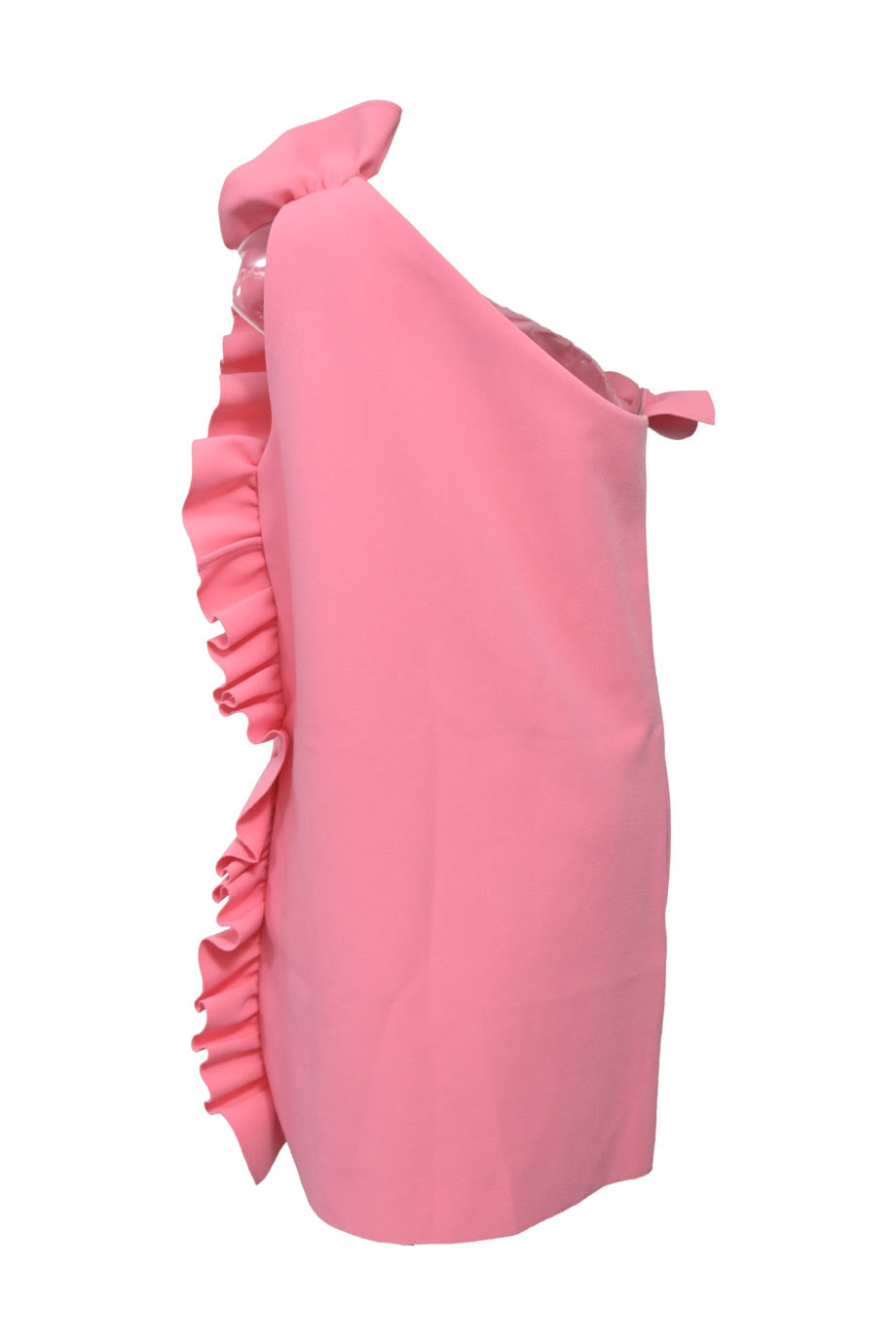 msgm one shoulder ruffle dress Taffeta One Shoulder Ruffle Bubble Mini Dress