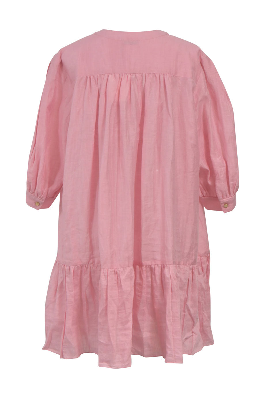 pink puff sleeve dress h&m H&M Puffy Sleeve Dress