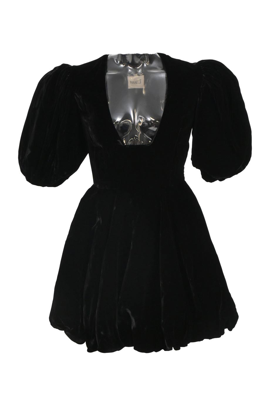 khaite cocktail dress Astor draped crpe satin minidress in black - Khaite