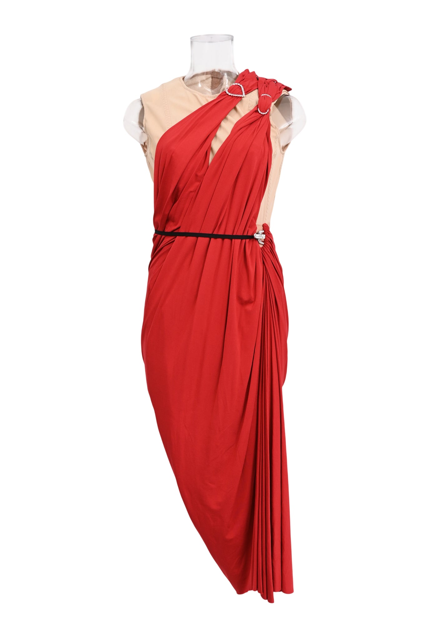 nude color cocktail dress [WW58110] Lanvin Royal Blue A-line Corset size:L size ID6521 creates a feminine silhouette