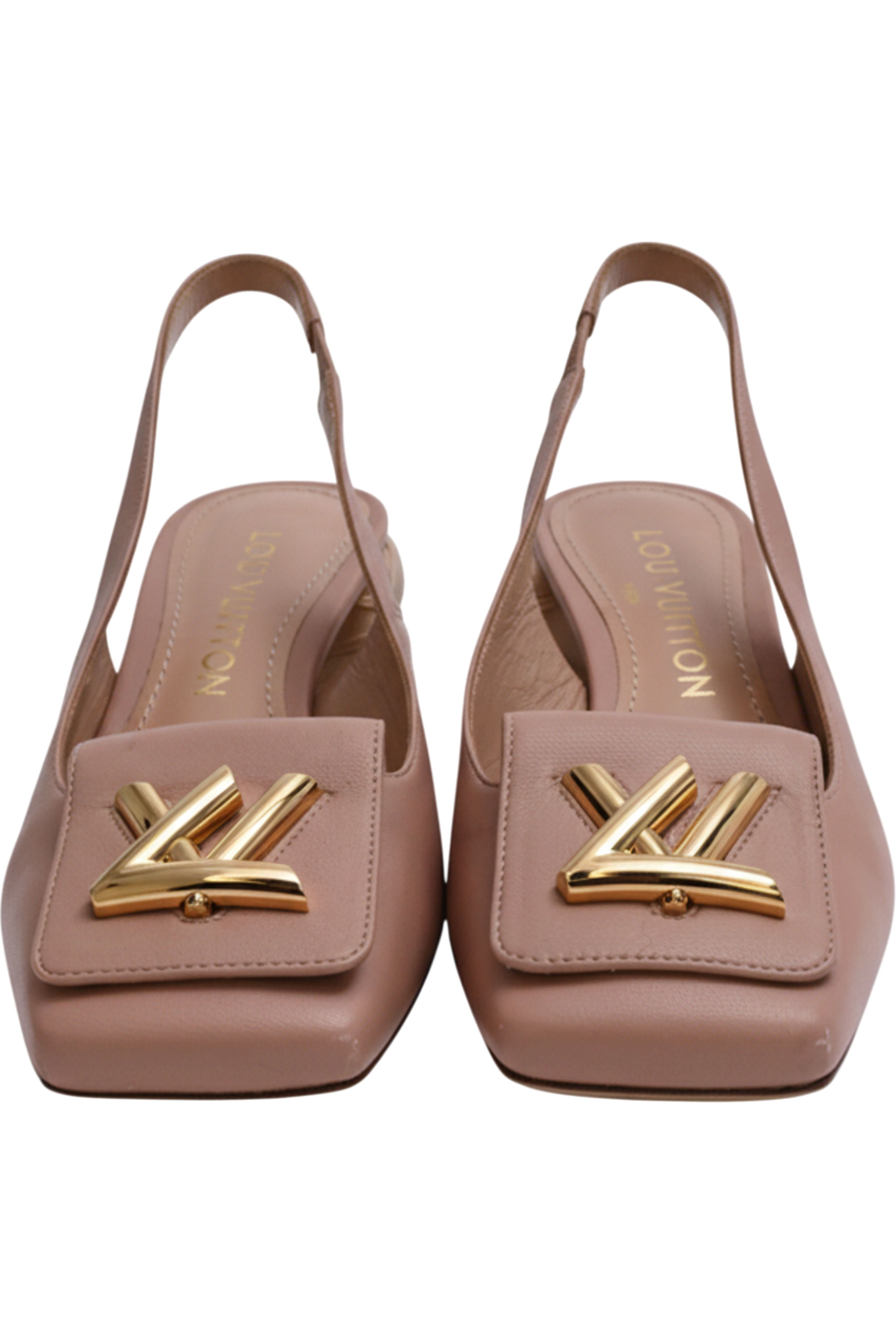 LOUIS VUITTON 　パンプス　ローヒール　金具ロゴ　エナメル　23cm WS9022] Louis Vuitton | Mid Heel Pump