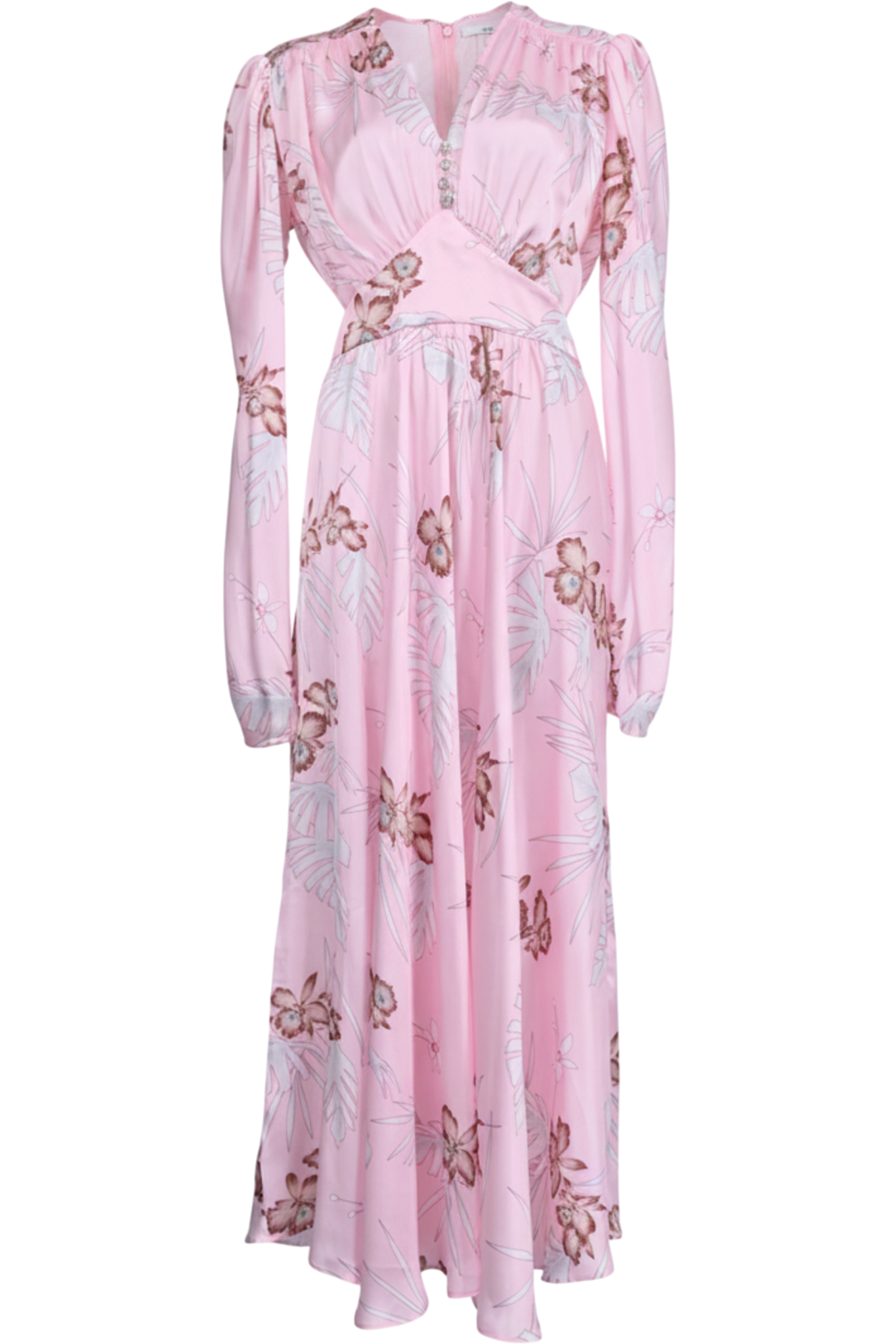 paco rabanne pink dress Paco Rabanne Pink Printed Long Sleeve Dress Paco Rabanne