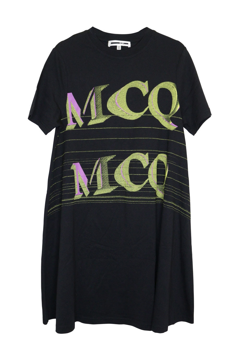 mcq t shirt dress sz XS NEW $395 ALEXANDER MCQUEEN MCQ Black PINK MONSTER SWALLOW T-Shir   COUTURE FOR ALL