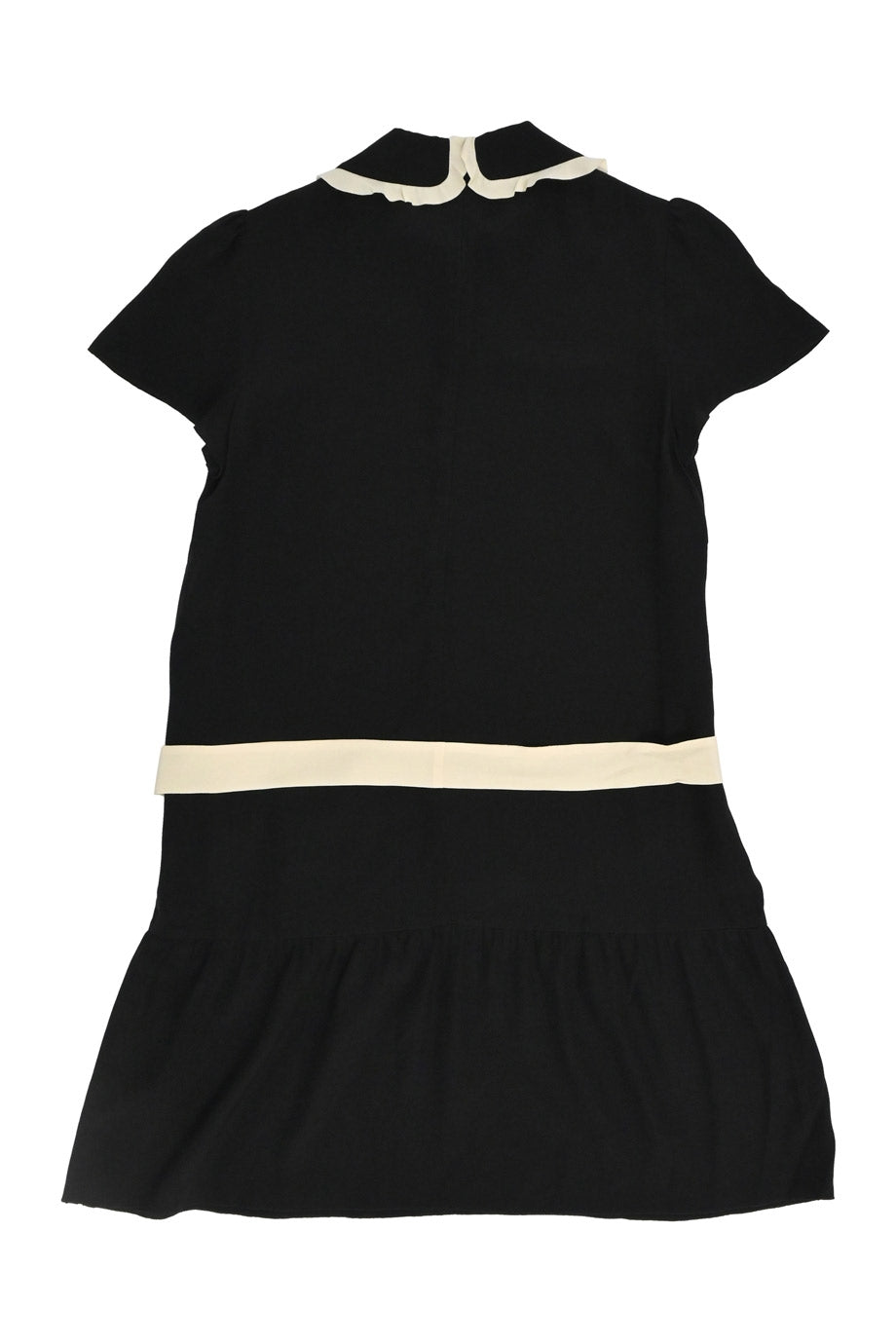 valentino black dress white collar RED Valentino Black Lace Collar Shift Dress RED Valentino